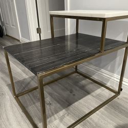 CB2 Marble Side Table