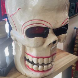 Wood Skull Mask 