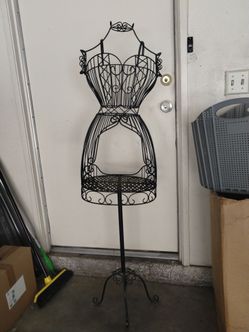 Mygift vintage style black metal dress display stand