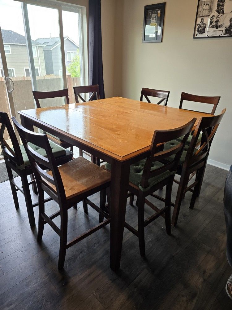 Counter Height Dining Table With 8 Chairs