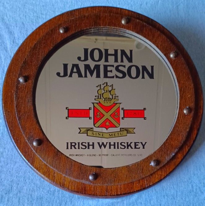 John Jameson Irish Whiskey Mirror With Studs