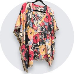 New York and Company Floral Tunic Size L