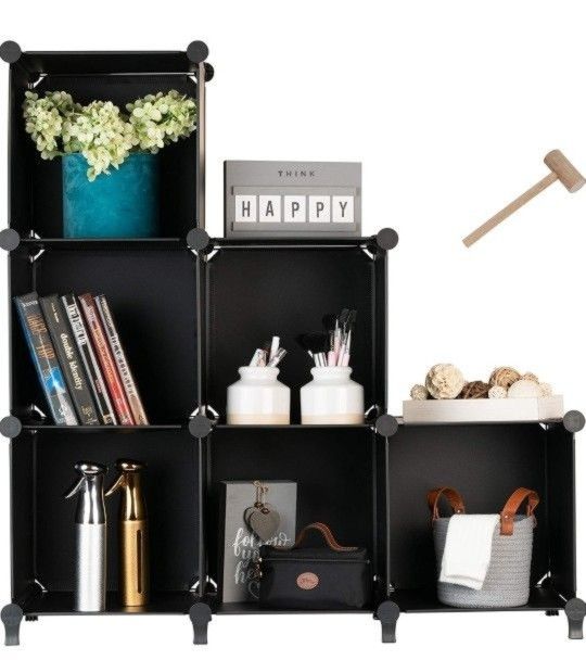 Cube Storage System – Modular DIY Plastic Closet Organizer Rack, Storage Shelves, Bookshelf, Bookcase for Bedroom, Office, Dorm Room, College, Living
