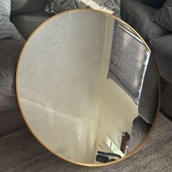Round Gold Mirror 