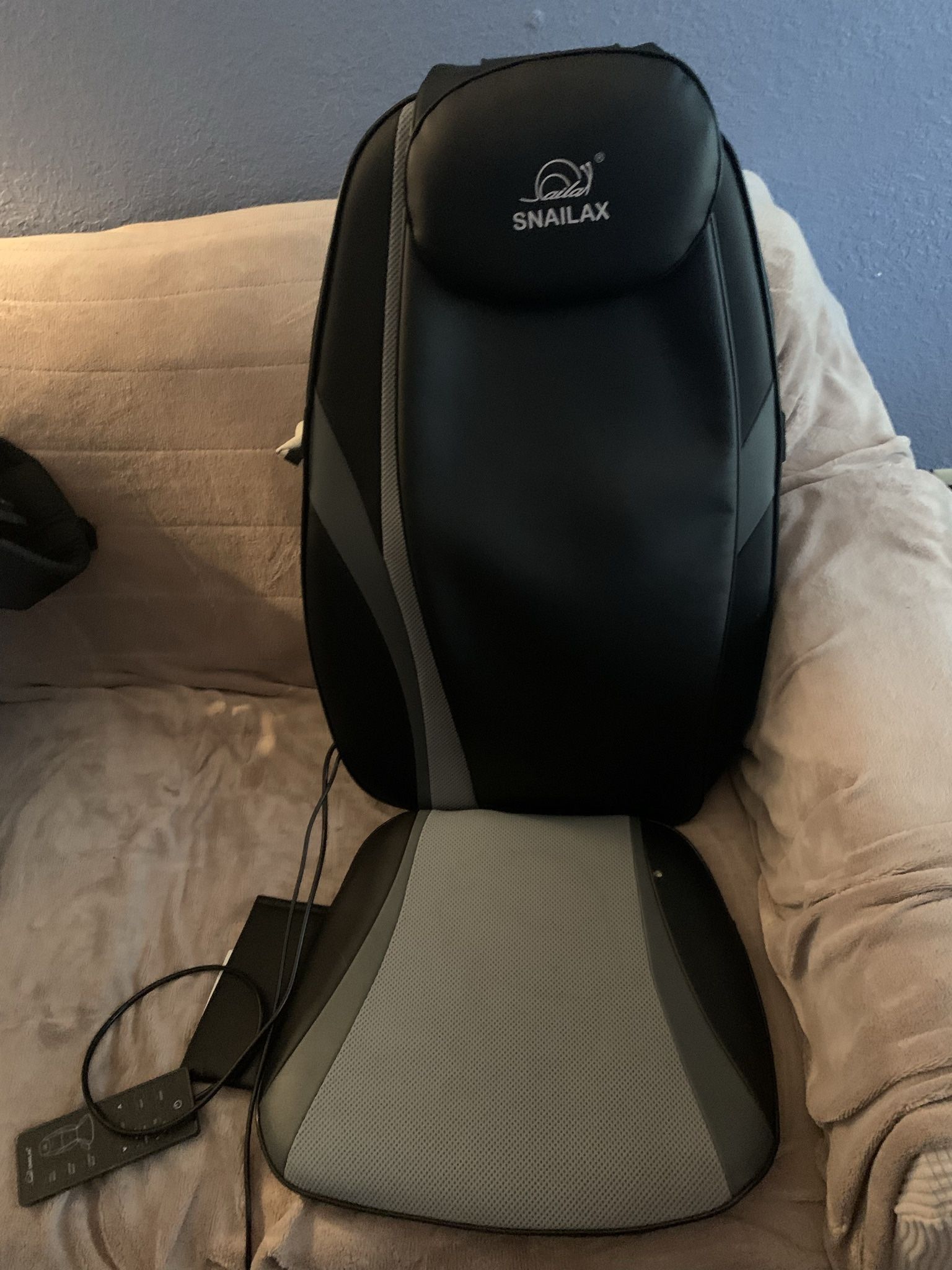 Snailax Shiatsu Massage Cushion with Heat Massage Chair Pad Kneading Back Massager for Home Office Seat use