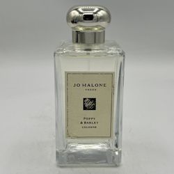 Jo Malone London Poppy & Barley Cologne 3.4 Fl. oz. 100 MI. About 95% Full Authentic *See Details*