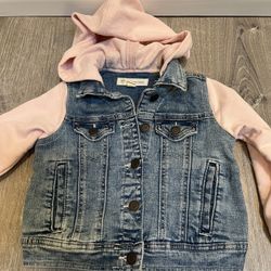 Tucker & Tate Rainbow Graphic Hooded Denim Jacket 