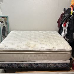 Queen mattress / Queen box spring/ Adjustable iron bed frame