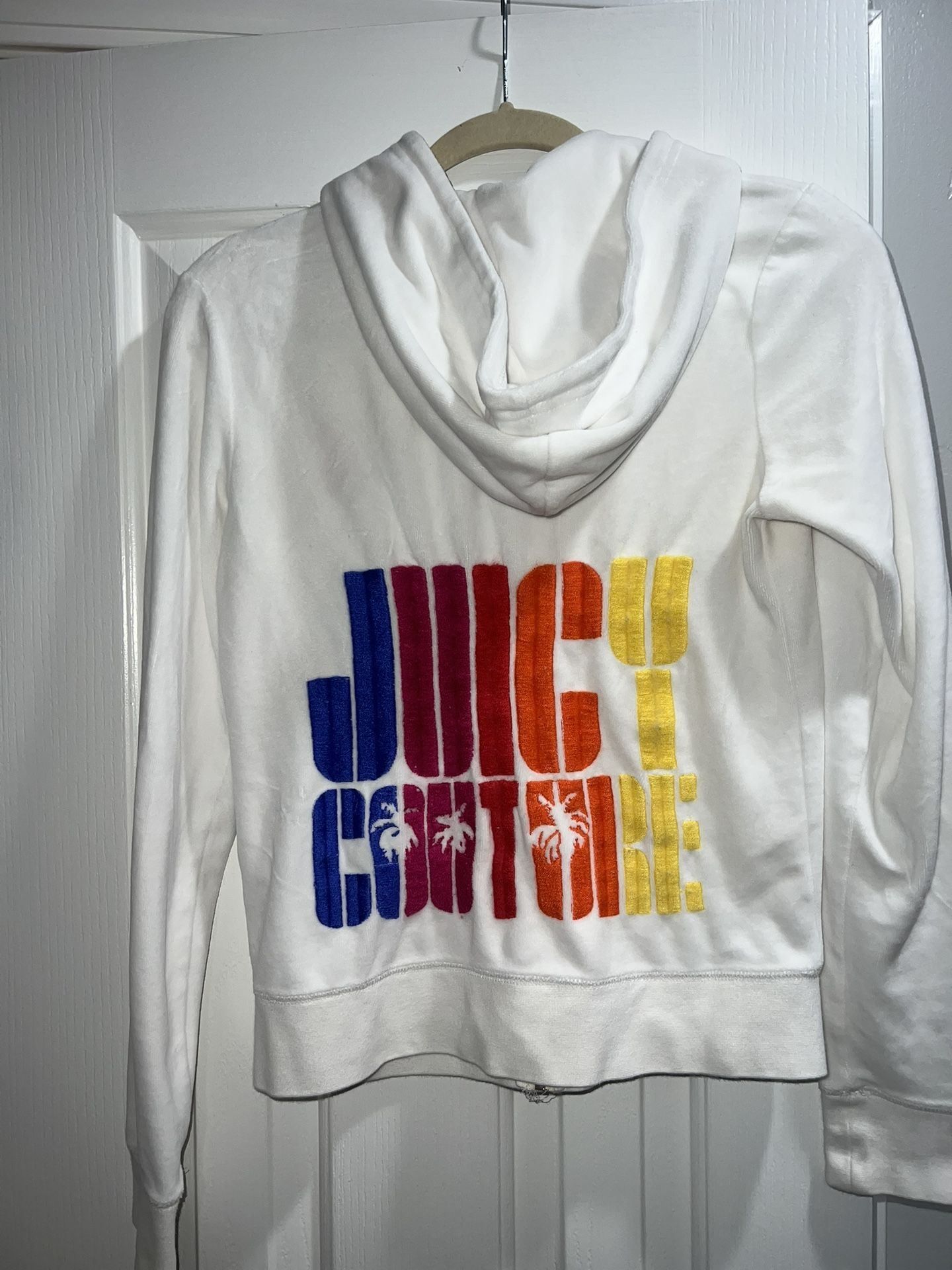 Juicy Couture White Zip Up Hoodie