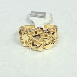 14K Gold Nugget Ring 
