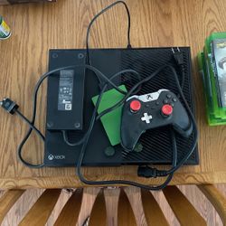 Xbox One- 1 Controller-1 1TB Hard Dive And 10 Games