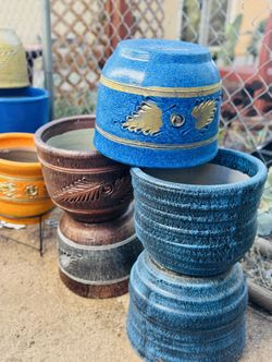 2x$30 Mexican Clay Planters Or $15 Each 