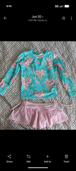 Size 5 Ruffle Butts two piece swimsuit