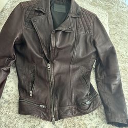 All Saints Men Leather Jacket
