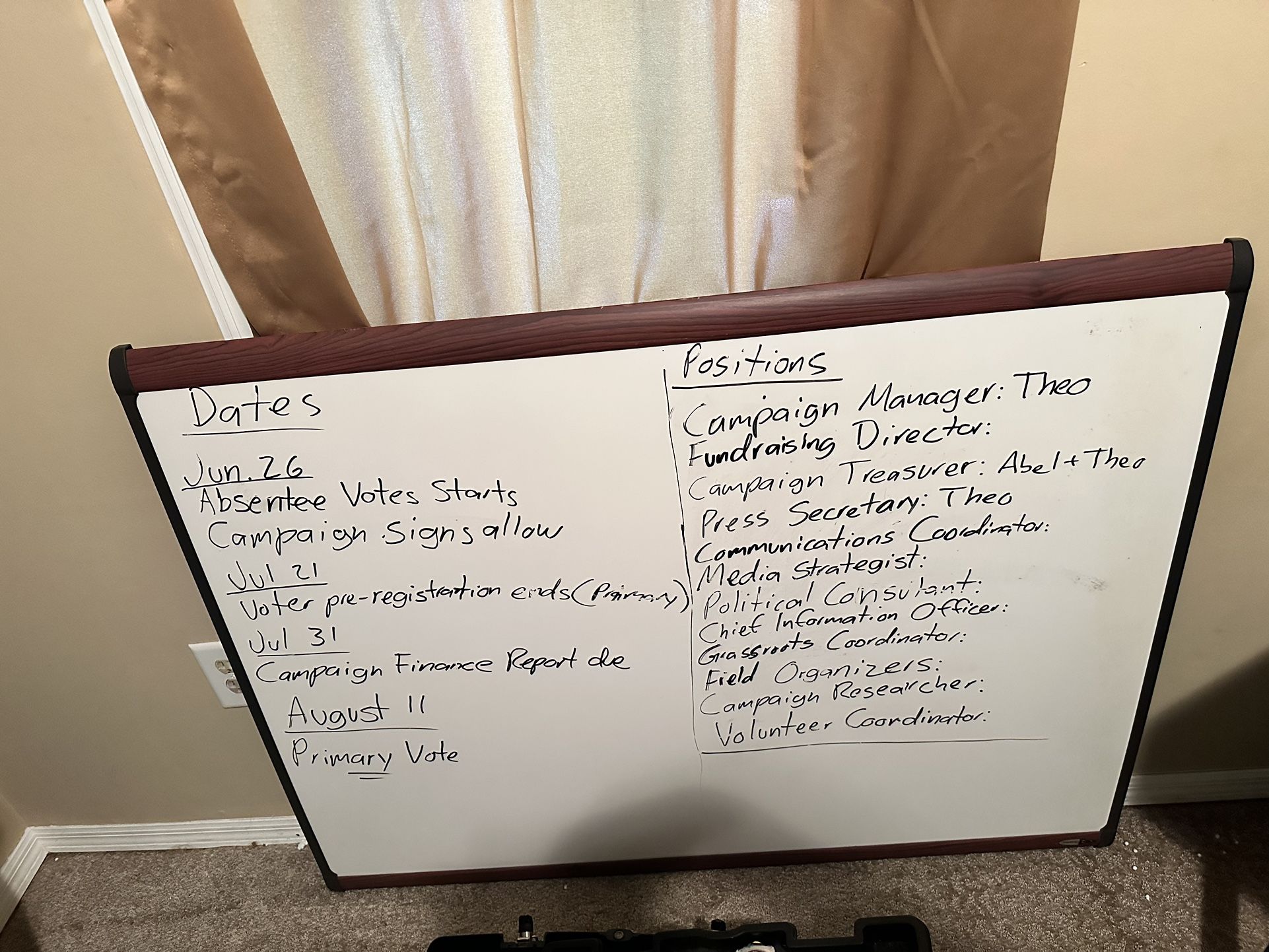 Dry Erase Board 