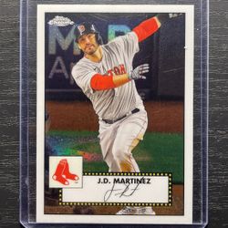 2021 Topps Chrome Signed Hologram J.D. Martinez Baseball Card #T52-12