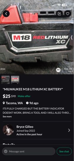 Milwaukee battery scammer