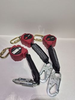3M Self-Retracting Lifeline: Steel Carabiner Anchor, Harness Steel Snap Hook, 11 ft