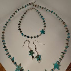 Turquoise and Sterling Silver Necklace set