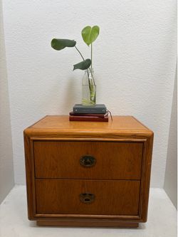 Vintage Stanley Two-Drawer Nightstand