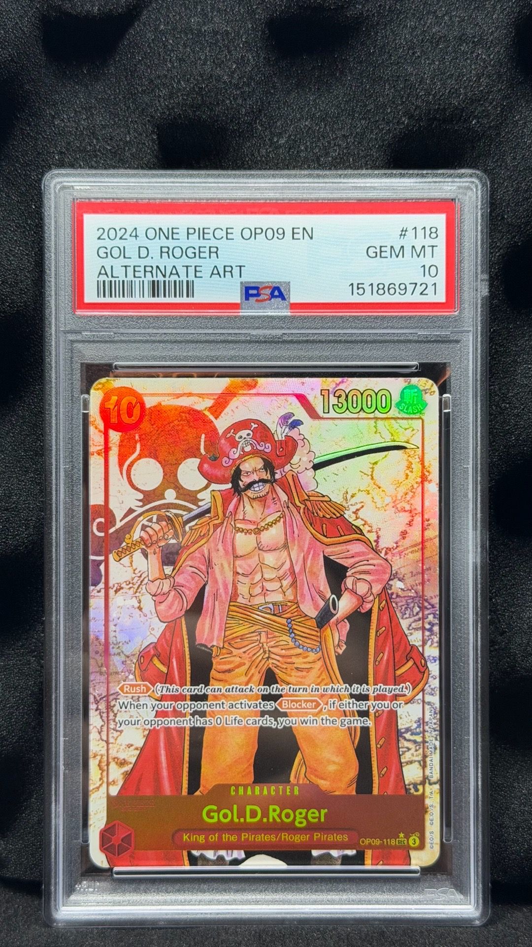 Gol D Roger OP09-118 - PSA 10