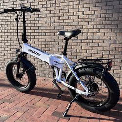 New!  500Watt Folding Electric Bike(Black or White), Hidden Battery, Fat Tire(20x4.0)26MPH (Up to 60 Miles) Hydraulic Fork(Black Friday Sale)