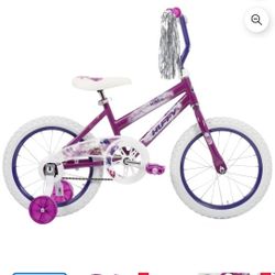 A completely new bicycle is sold as a child. 