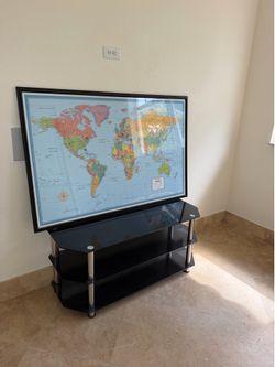 Black Glass top TV Stand Dresser