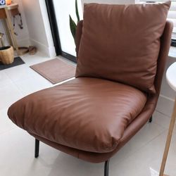 Modern Faux Leather Lounge Chair– Anti-Scratch / Pet Friendly  (2 Units Available)