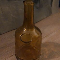 Vintage Amber Colored Bottle Decor
