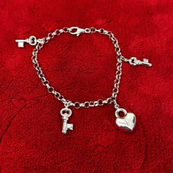 925 Sterling Silver Charm Bracelet 
