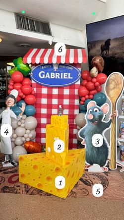 6 pieces Ratatouille party decor