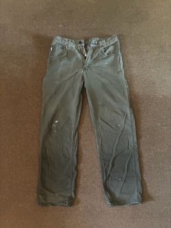 Carhartt Cargo Pants Green Canvas Relaxed Fit Work Wear