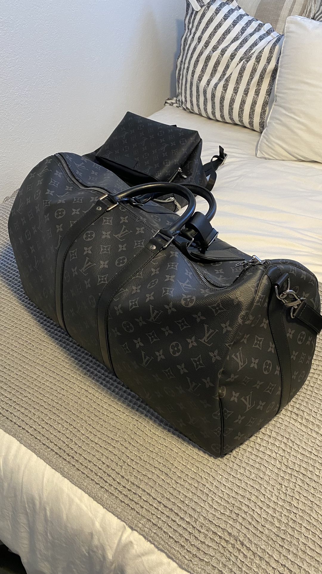 Monogram Eclipse Canvas Keepall 55 Bandouliere M40605