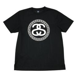 Stussy Mesh Double S Shirt Jersey Mens Medium M Black Logo Monogram Streetwear