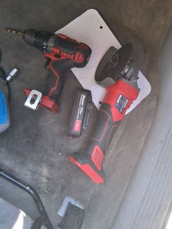 Bauer angle grinder and drill