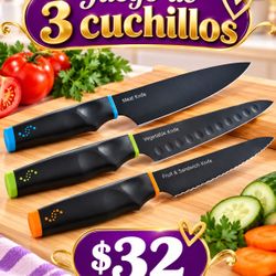 Set De 3 Cuchillos Vida Sana Ph