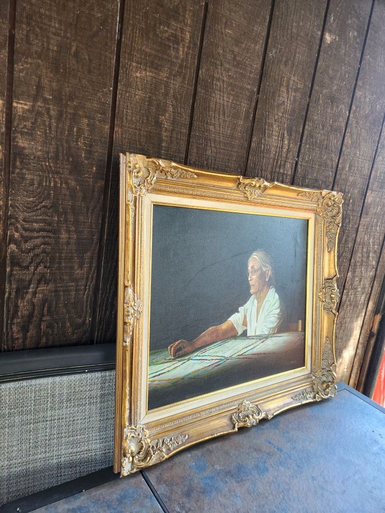 Elderly Lady Painting