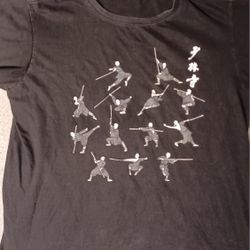 Men's Size Large Samurai Ninja Staff Asain Shirt 