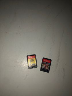 Nintendo Switch case and two games