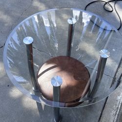 Glass Side Table 