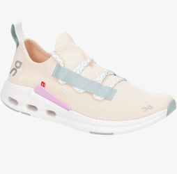 On women's Athletic Low Top Mesh Lace-Up Sneakers Beige White Blue Purple