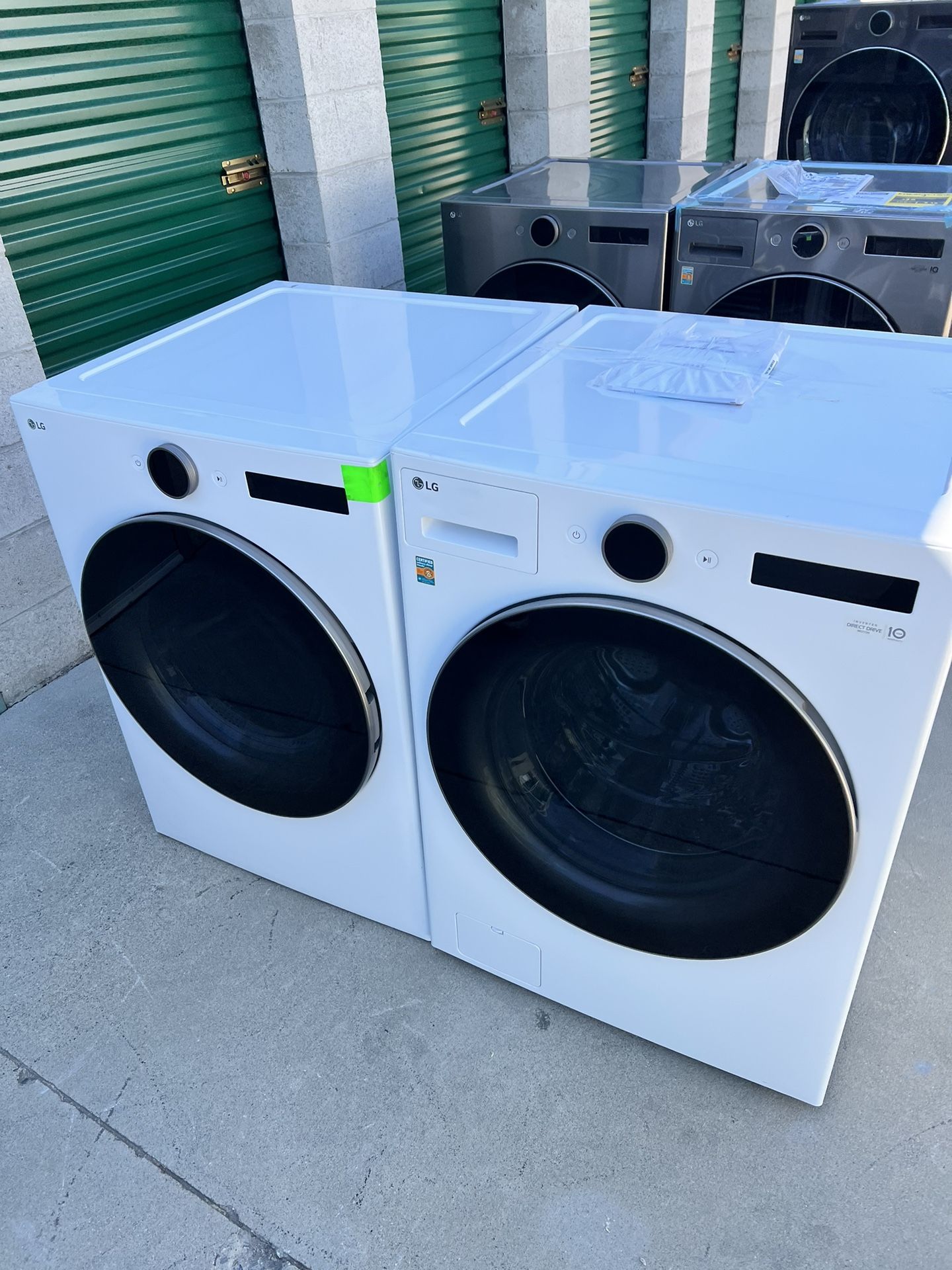 Washer And Dryer Set Gas White LG Open 