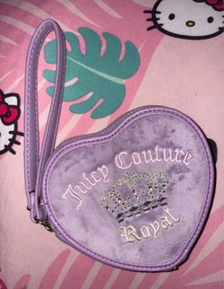 Juicy Couture Royal Heart-Shaped Velour Wristlet