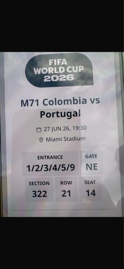 Colombia vs Portugal