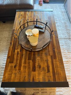 Rustic industrial coffee table