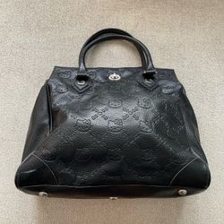 Loungefly x Sanrio Hello Kitty Black Embossed Monogram Tote Bag - AS IS / READ