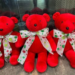 Set Of 3  Ralph Lauren Promo Teddy Bears - Vintage