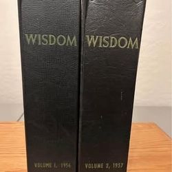 2 Binders of 12 each “Wisdom” Magazines Vintage  Vol 1 1956 and Vol 2 1957
