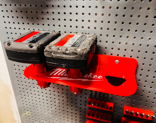 Milwaukee M12 Triple Battery Holder – 3D Printed Wall Mount Organizer